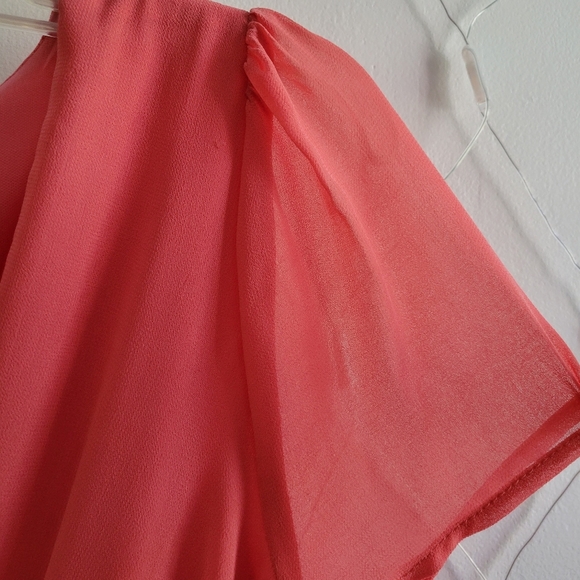 Chiffon Style Romper / Layered / Orange / Size Small-Medium - Picture 3 of 5